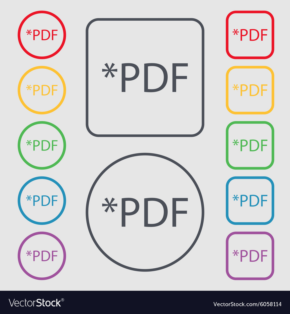 Pdf file document icon download button