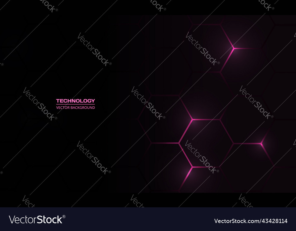 Pink Hexagonal Tech Abstract
