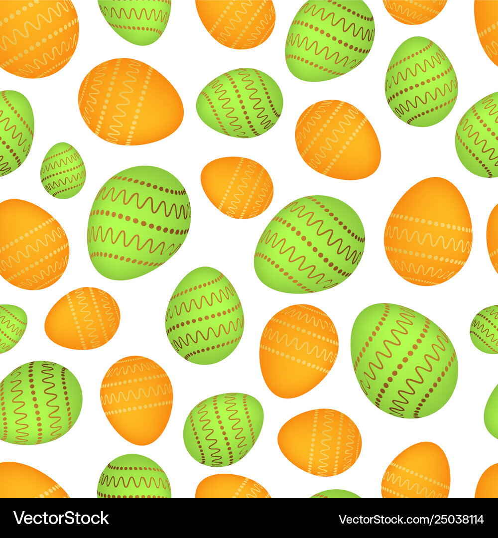 Seamless pattern with colorful easter eggs Vector Image