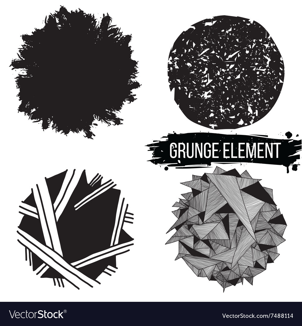 Set grunge elements abstract backgrounds