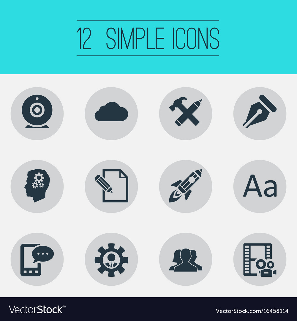 Set of simple user icons