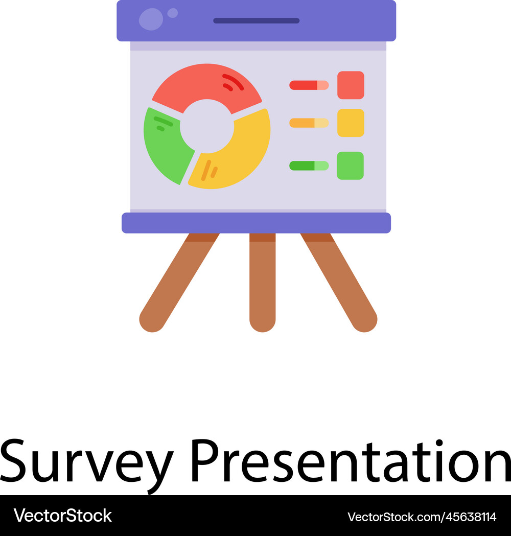 Survey presentation Royalty Free Vector Image - VectorStock