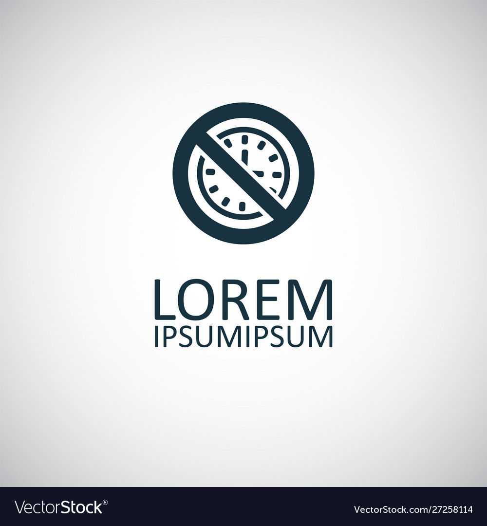 Time forbidden icon for web and ui on white