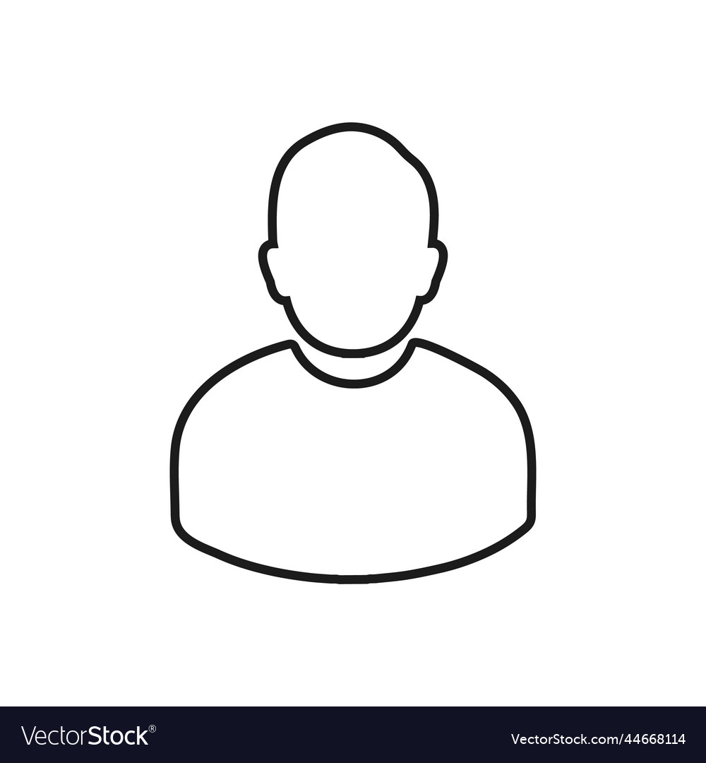 User person man line icon editable eps symbol