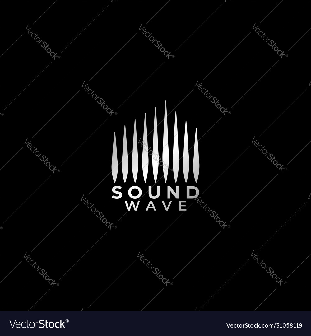 Audio wave spectrum visual logo sharp