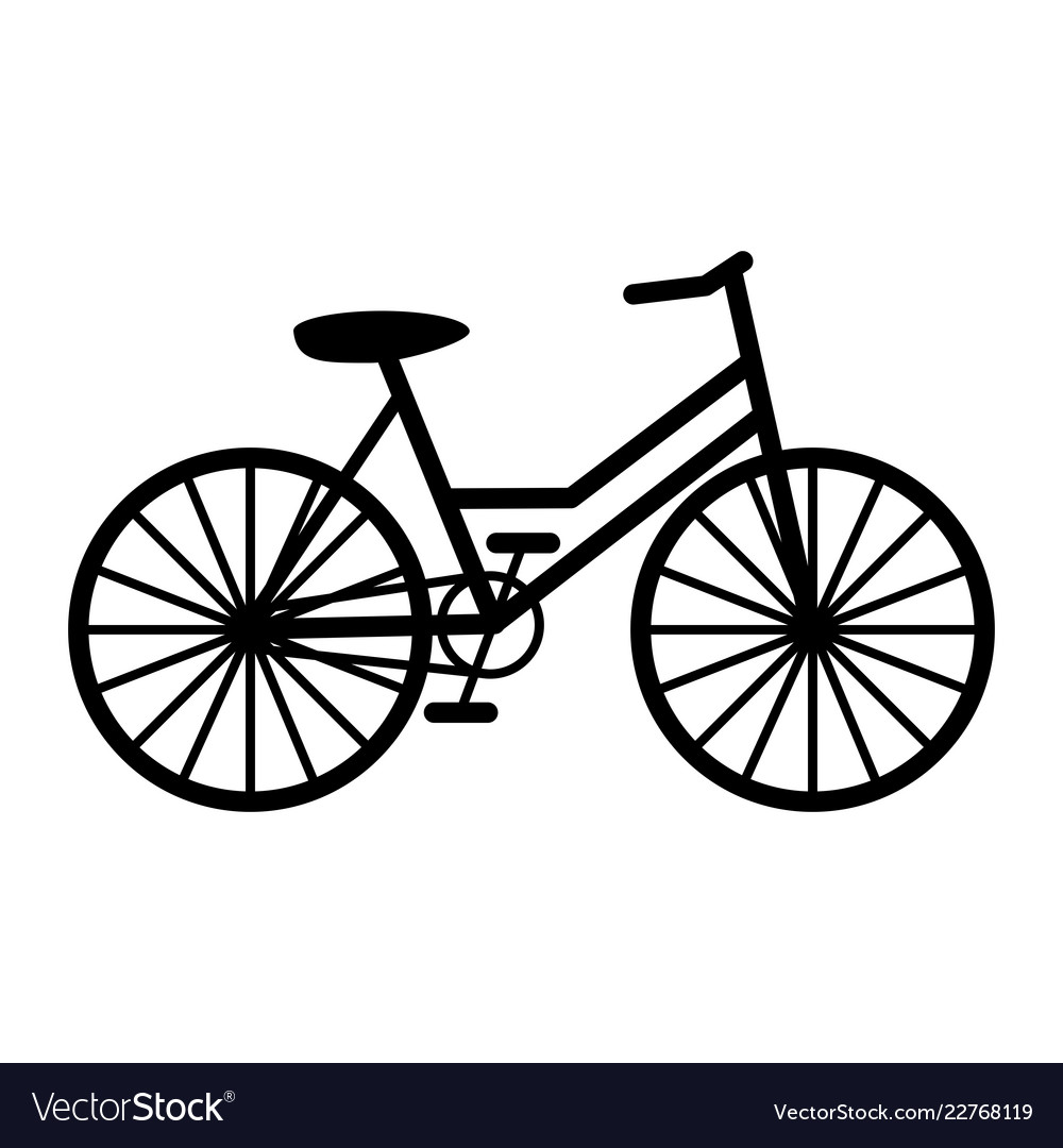 Schwarzes Fahrrad Silhouette