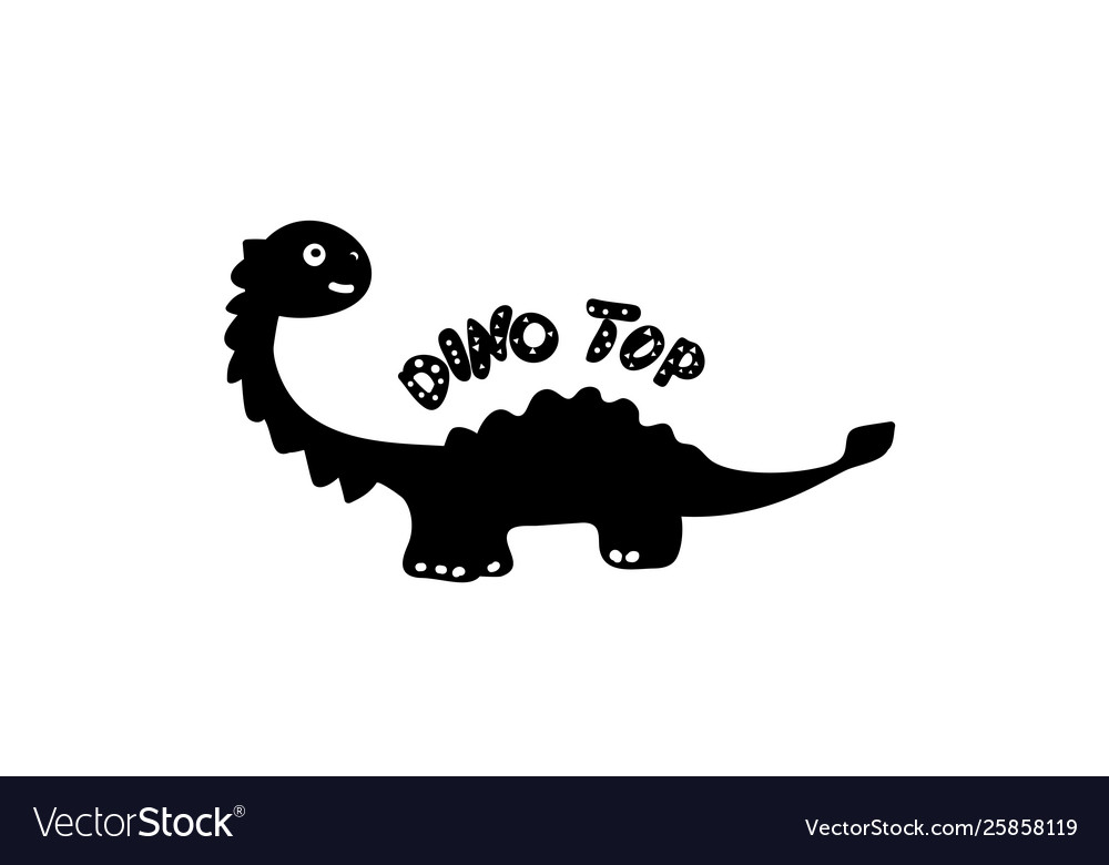 Children print silhouette a dinosaur