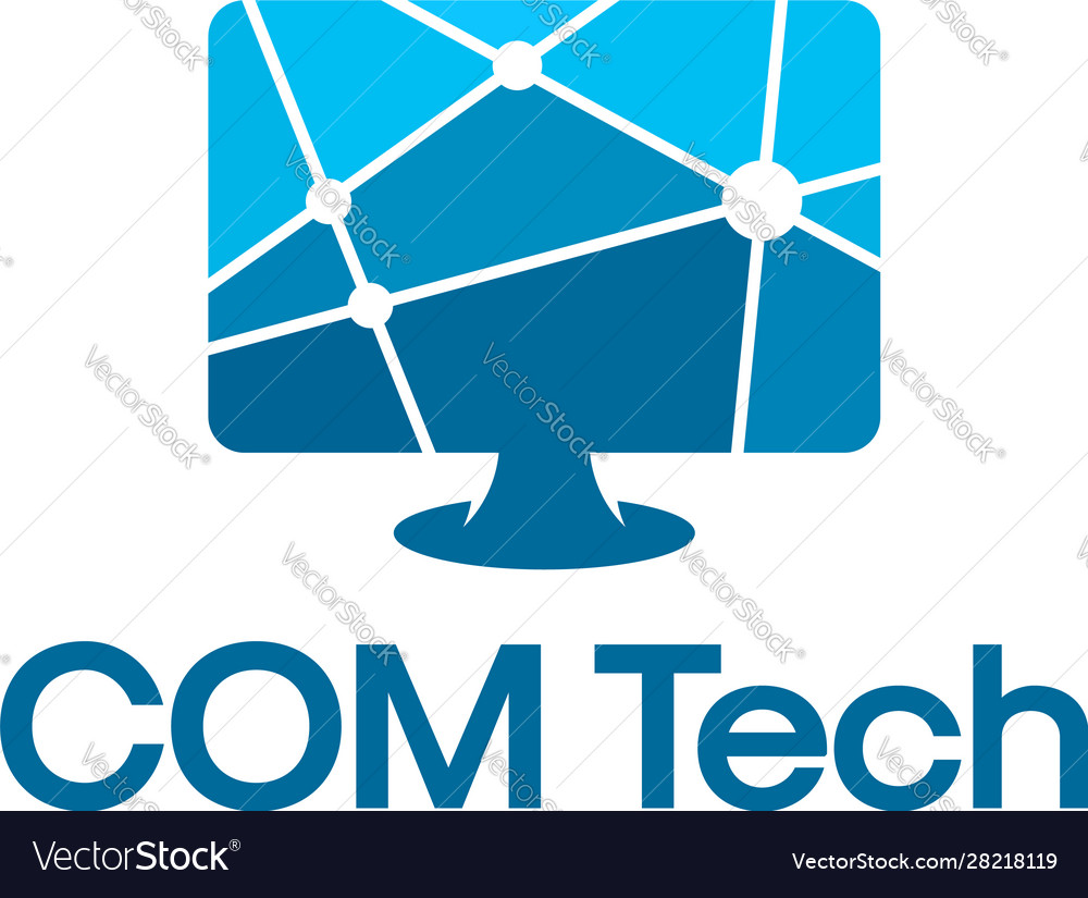Computer technology logo template designs Vector Image