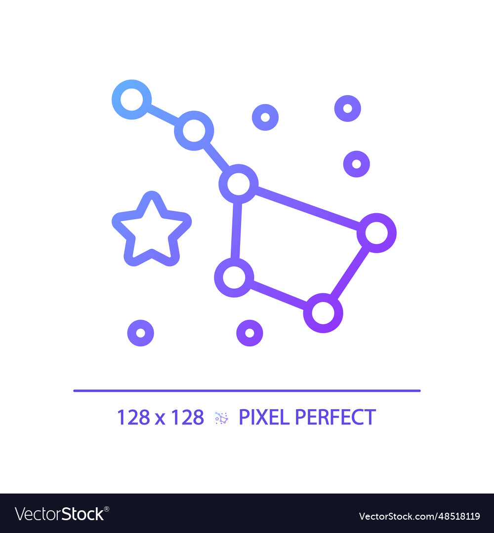 Constellation Pixel perfekte Gradienten lineare Ikone