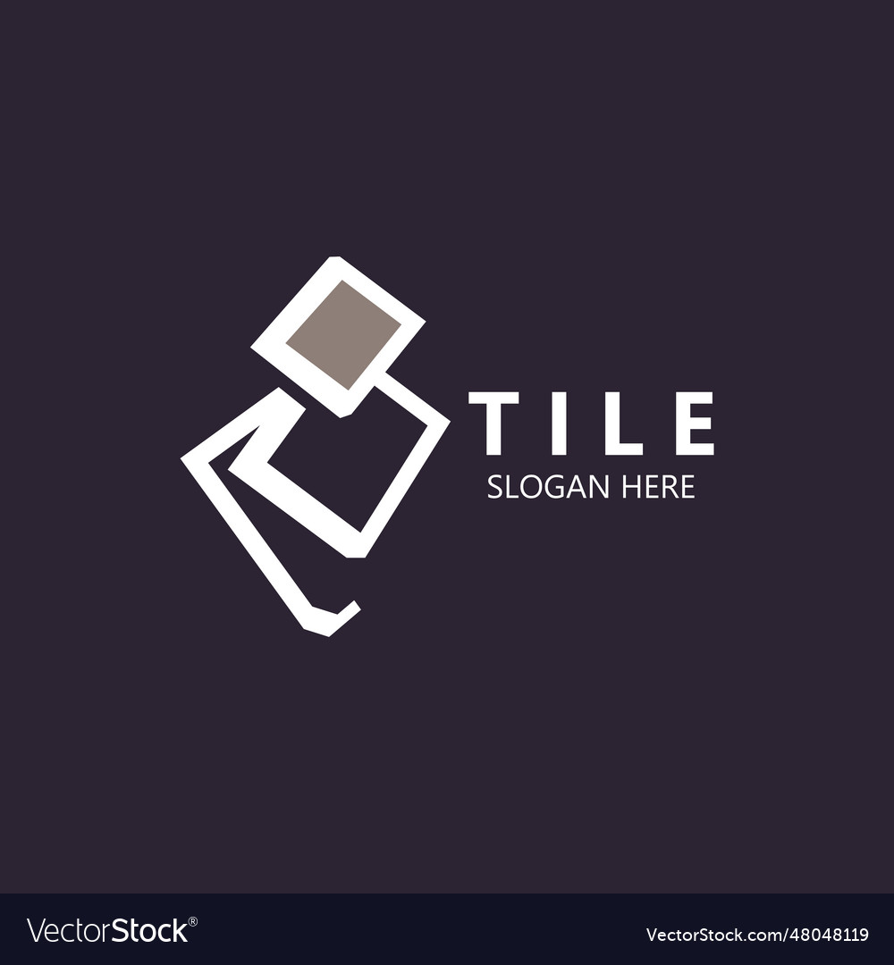 Elegant tile flooring logo design business Vector Image