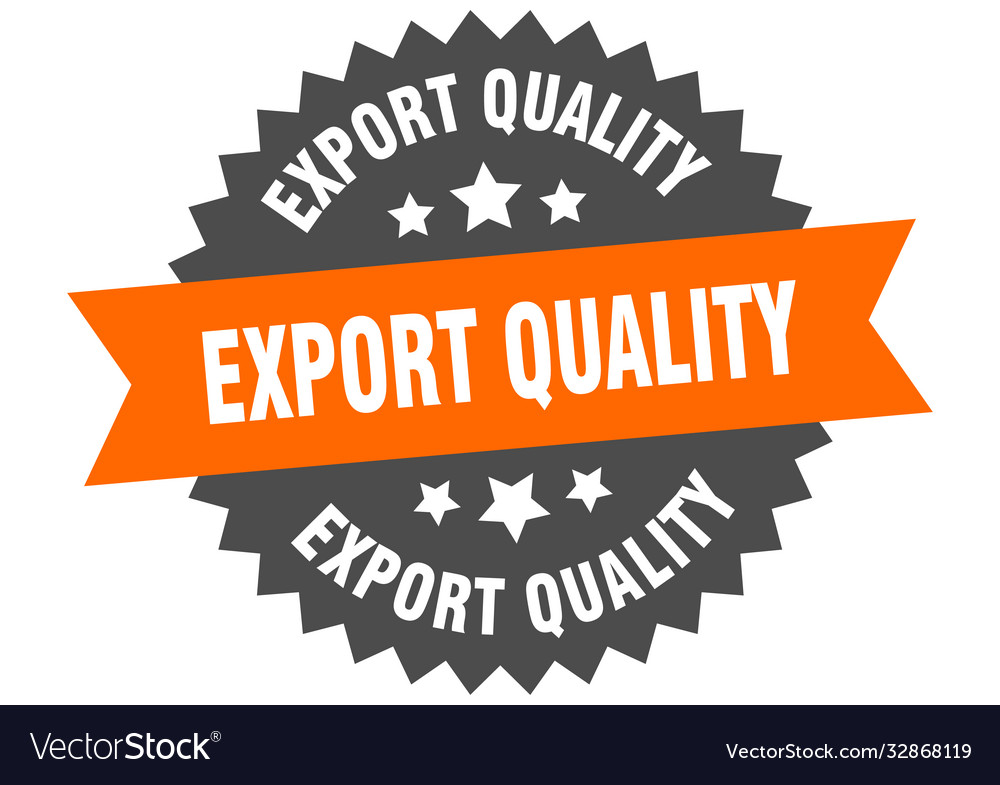 Export quality round isolated ribbon label