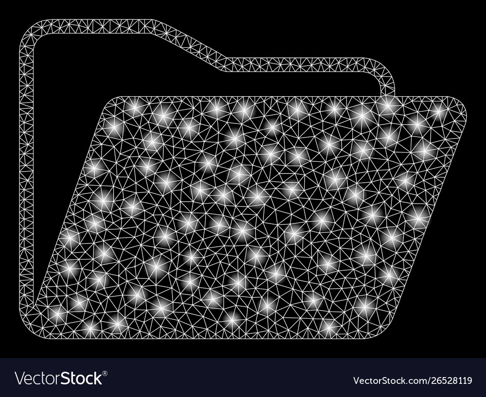 Flare mesh 2d open folder with spots vector image Flare mesh 2d open folder with spots