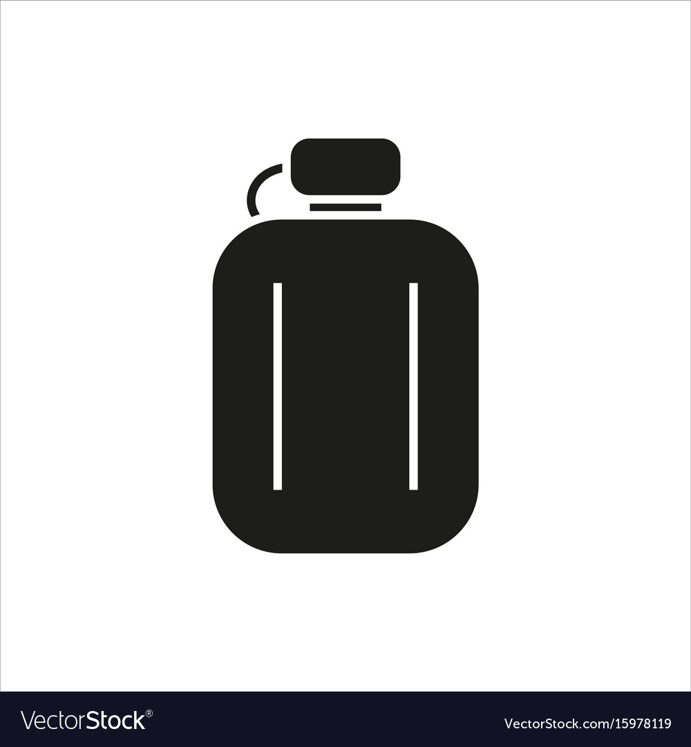 Hip flask simple icon on white background