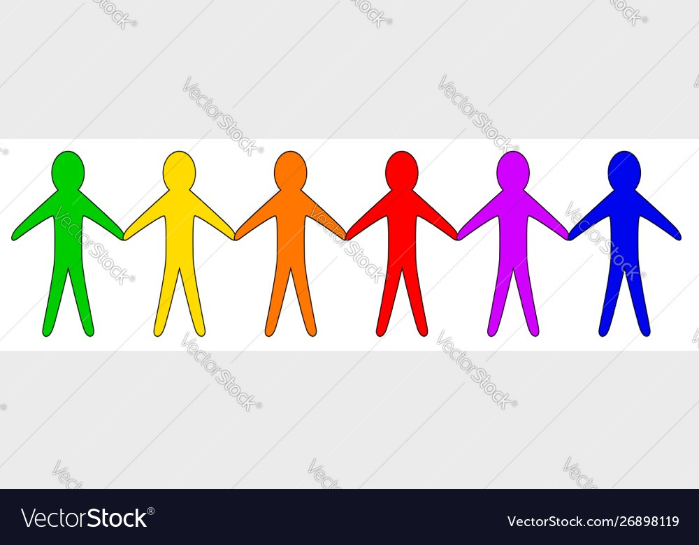 Lgbt Cutout People Royalty Free Vector Image - Vectorstock