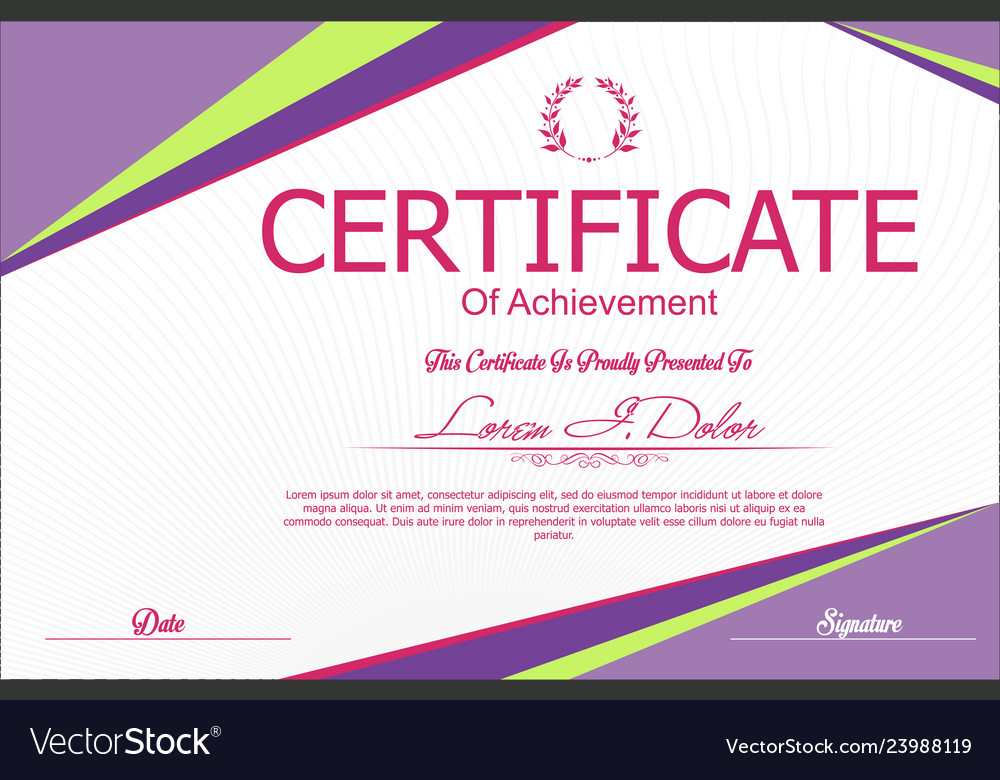 Modern certificate or diploma template 8 Vector Image