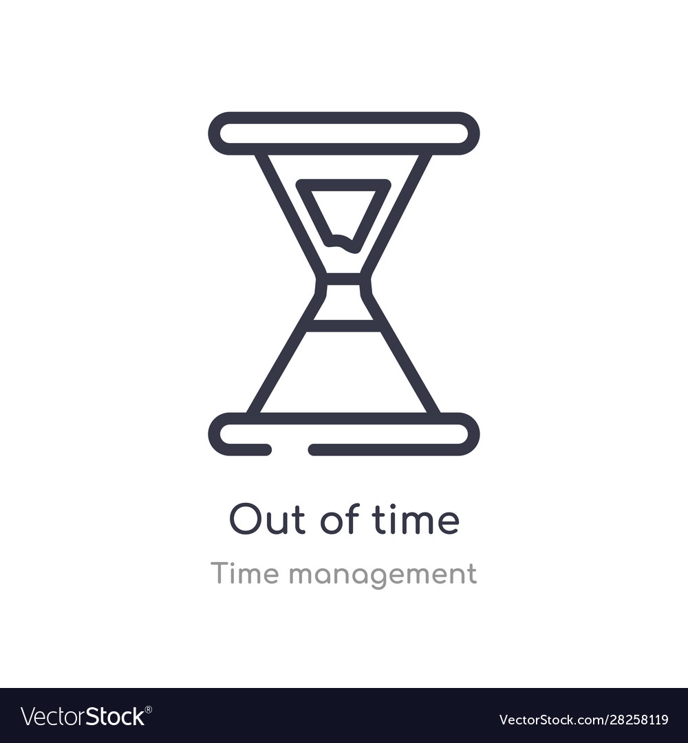 Out time outline icon isolated line from