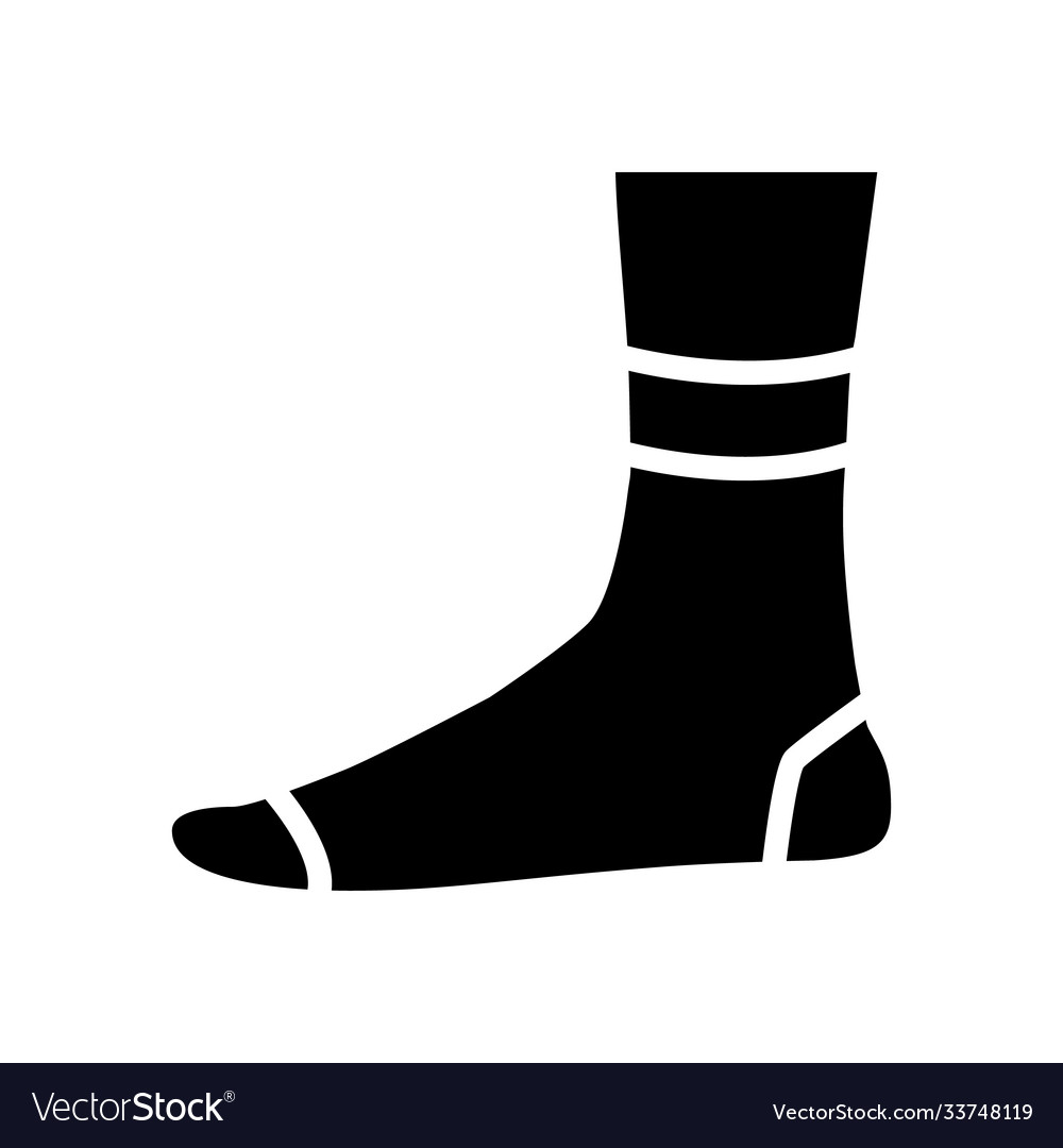 Quarter sock glyph icon isolated