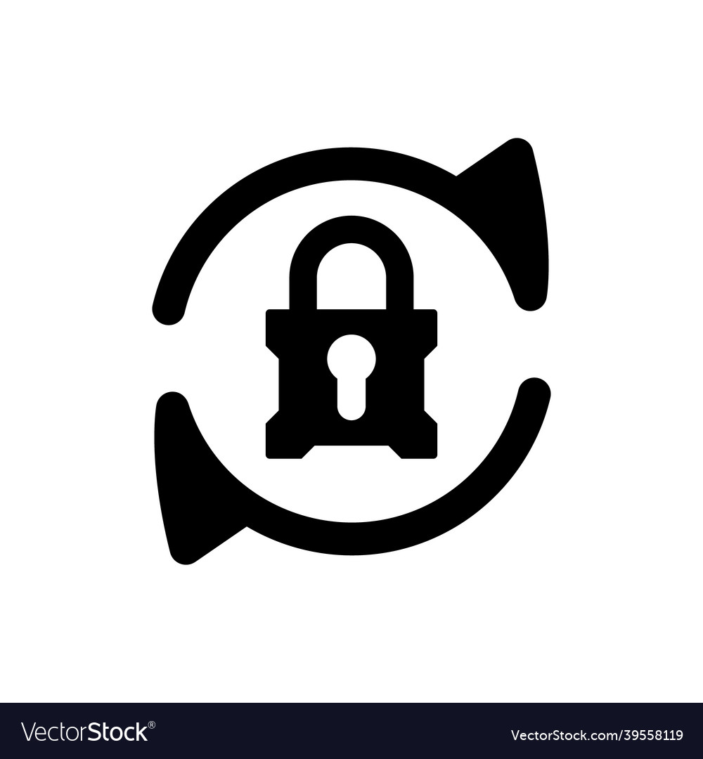 Security update icon Royalty Free Vector Image