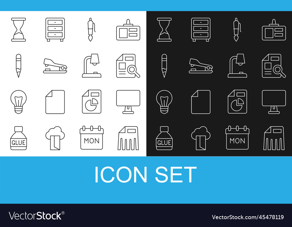 Set line paper shredder computer monitor document Vector Image Set line paper shredder computer monitor document