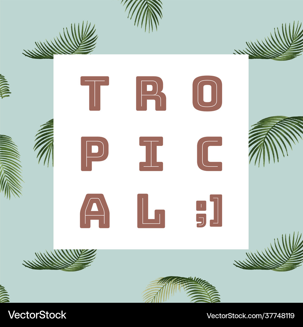 Tropical summer pattern Royalty Free Vector Image