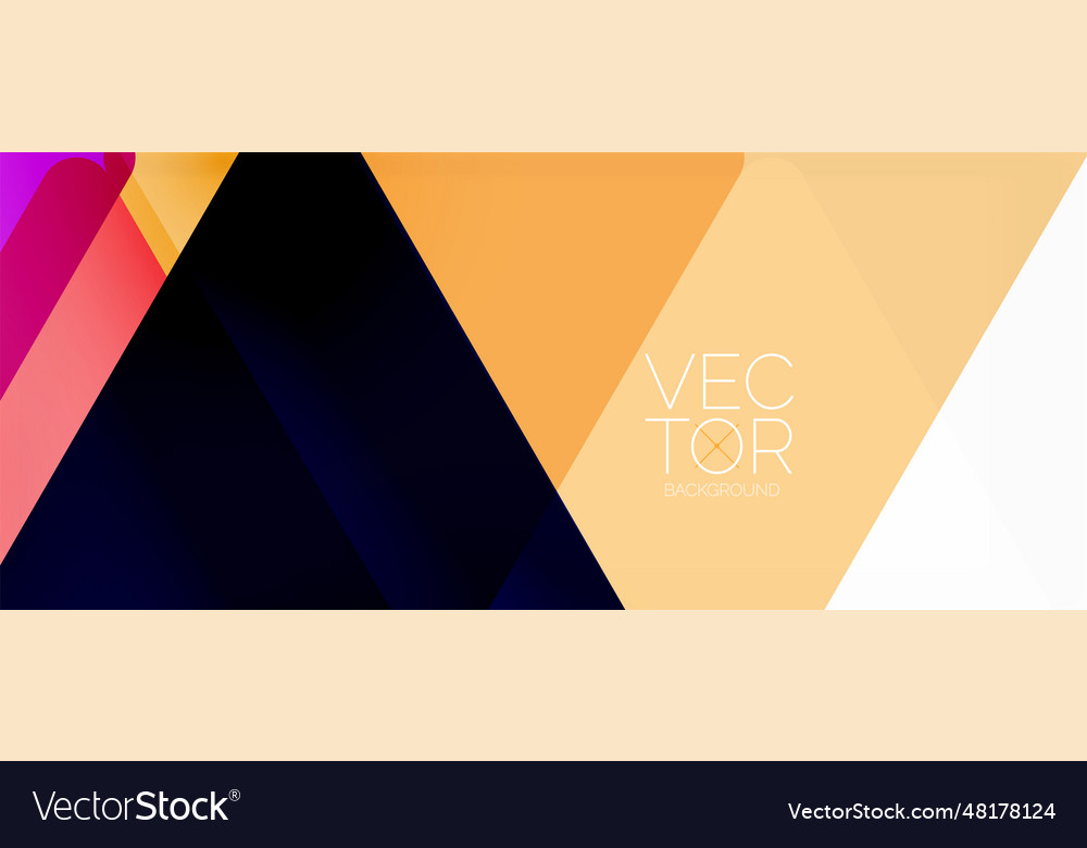 Abstract background color transparent triangles Vector Image Abstract background color transparent triangles
