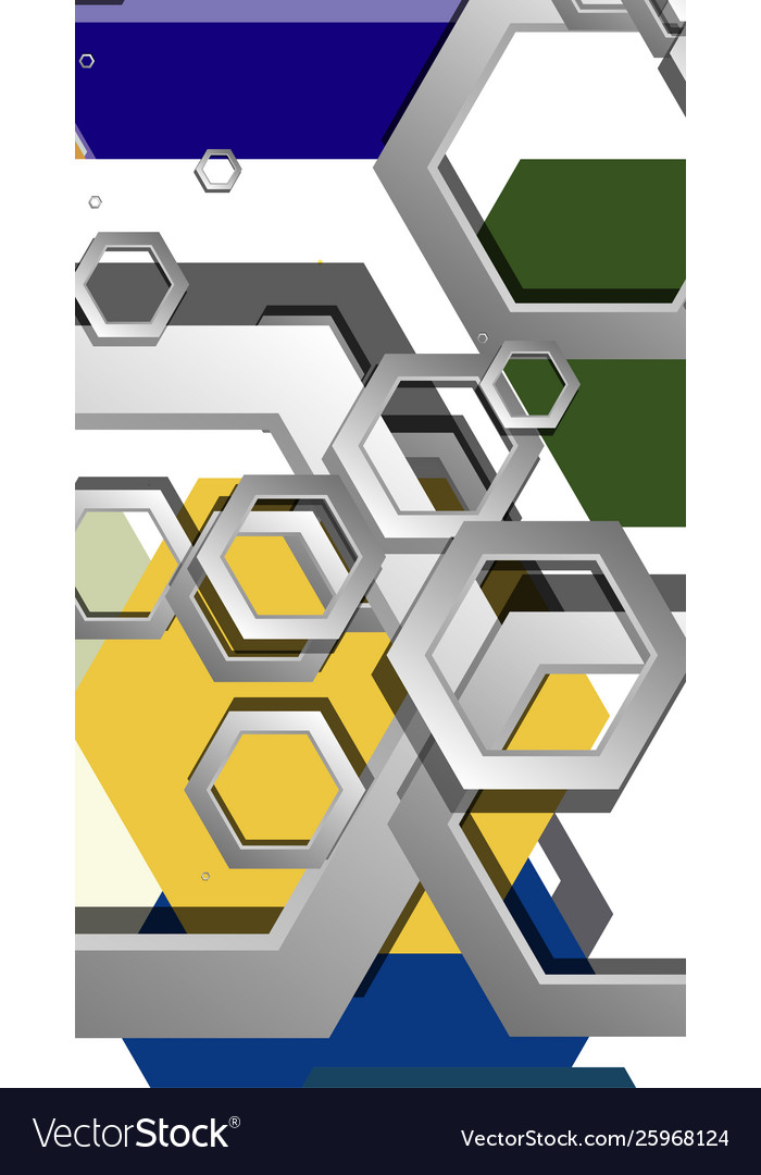 Abstract geometric background with hexagon cold