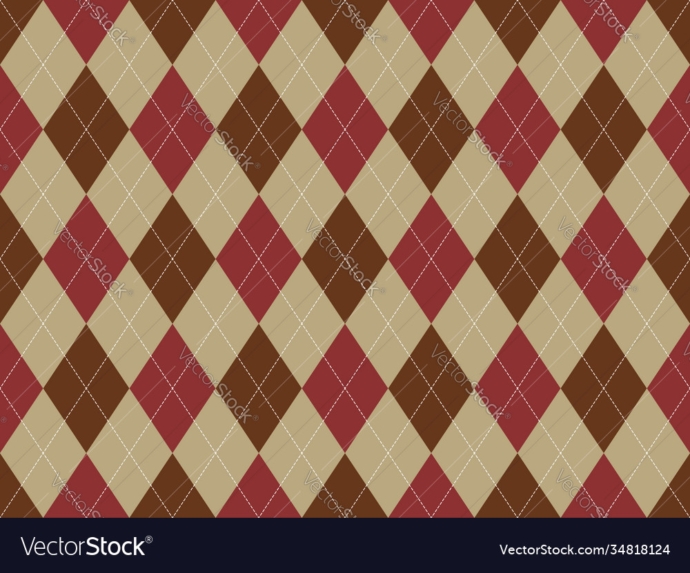 Argyle pattern seamless fabric texture background Vector Image Argyle pattern seamless fabric texture background