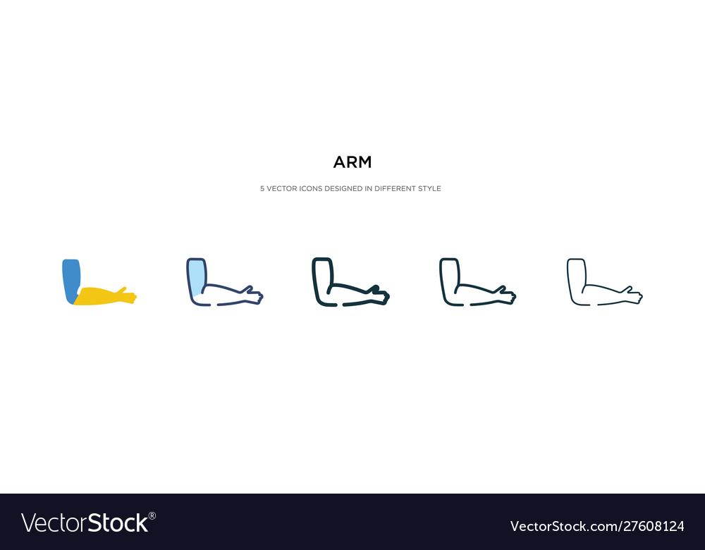 Arm icon in different style two colored Vector Image Arm icon in different style two colored