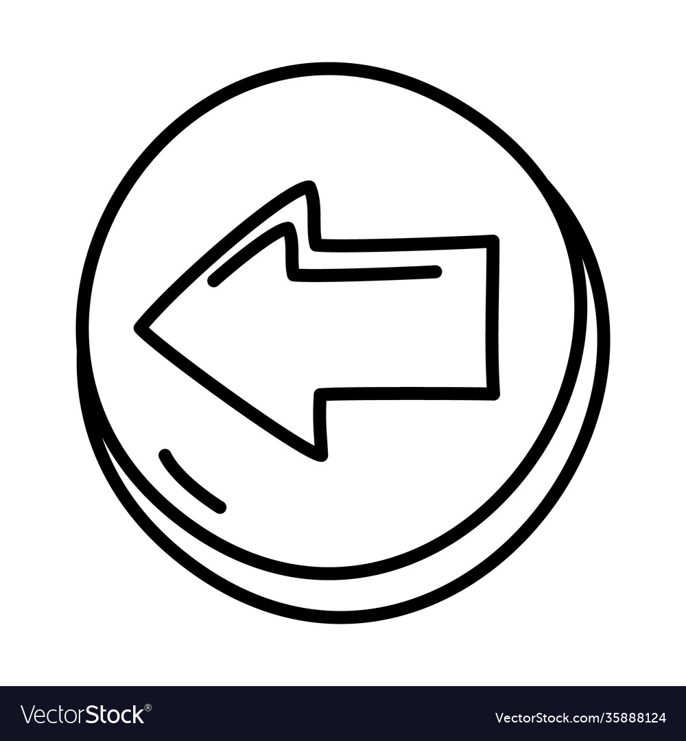 Arrow button icon line style