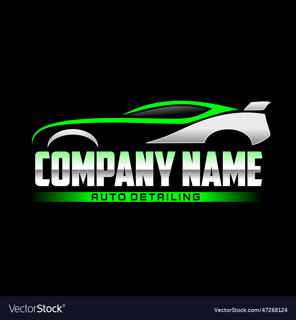 Auto detailing service logo design Royalty Free Vector Image