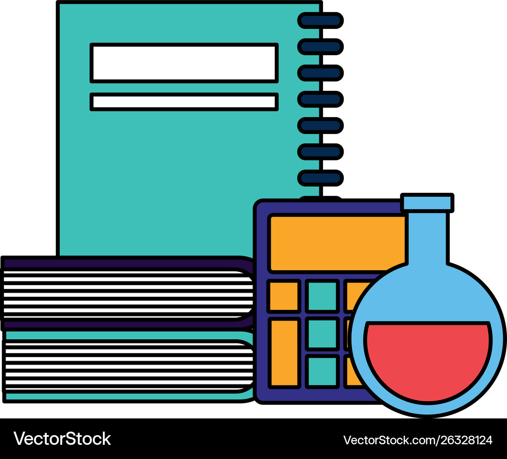 Back to school flat design Royalty Free Vector Image