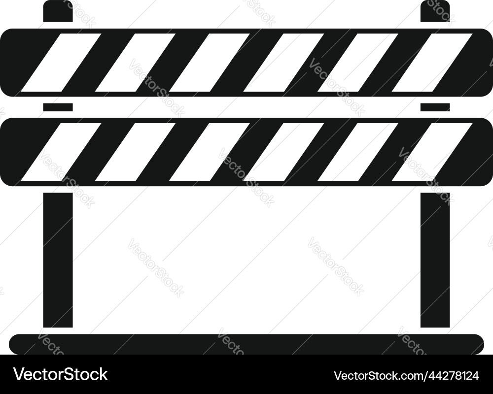 Block train icon simple safety gate Royalty Free Vector