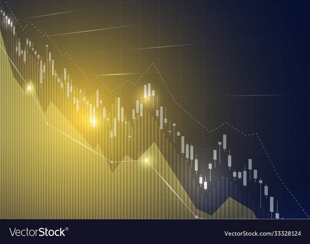 Financial stock market graph on stock market Vector Image