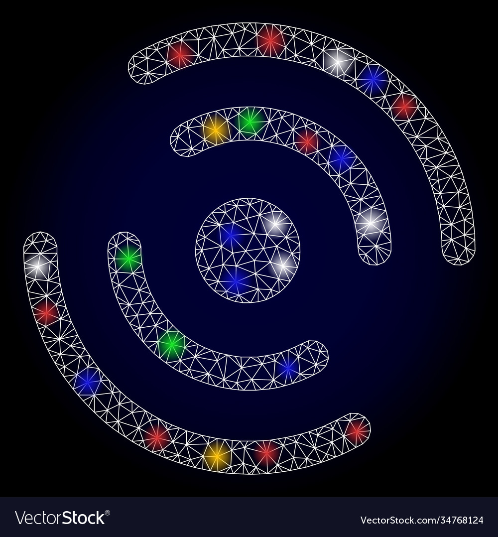Flare network propeller rotation with color glare vector image Flare network propeller rotation with color glare