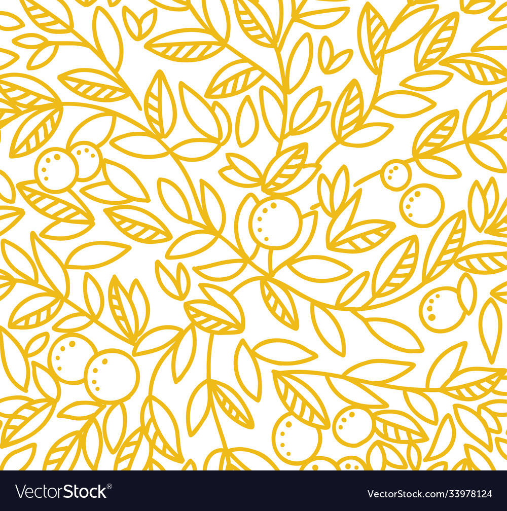 Foliage tree pattern background orange