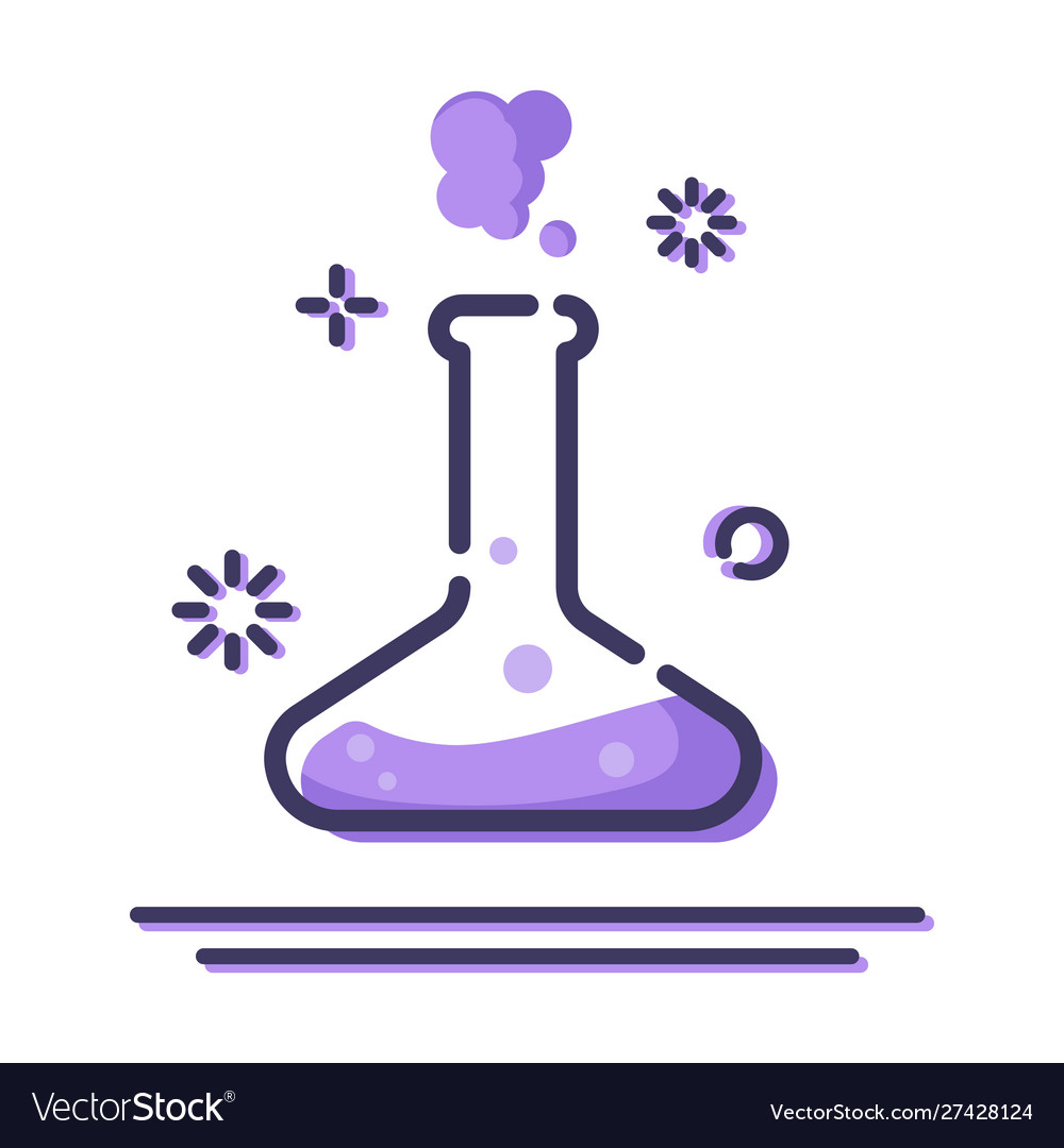 Laboratory flasks icon set