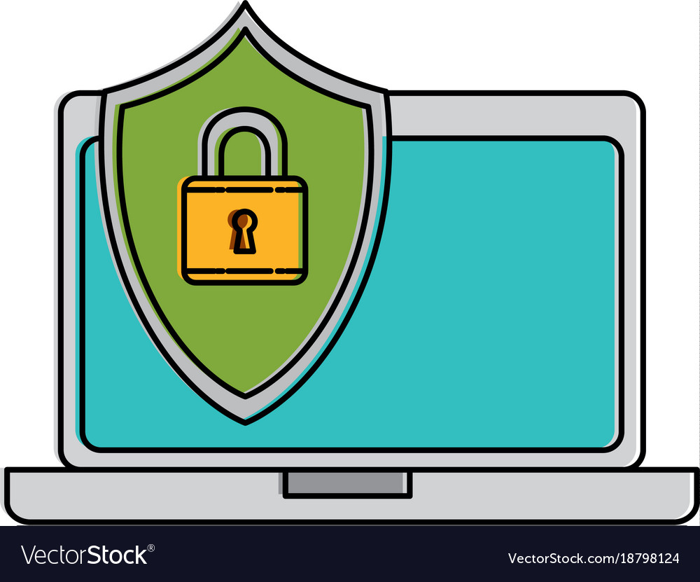 Laptop computer with shield