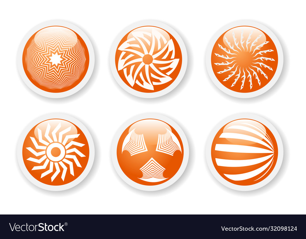 Orange abstract symbols