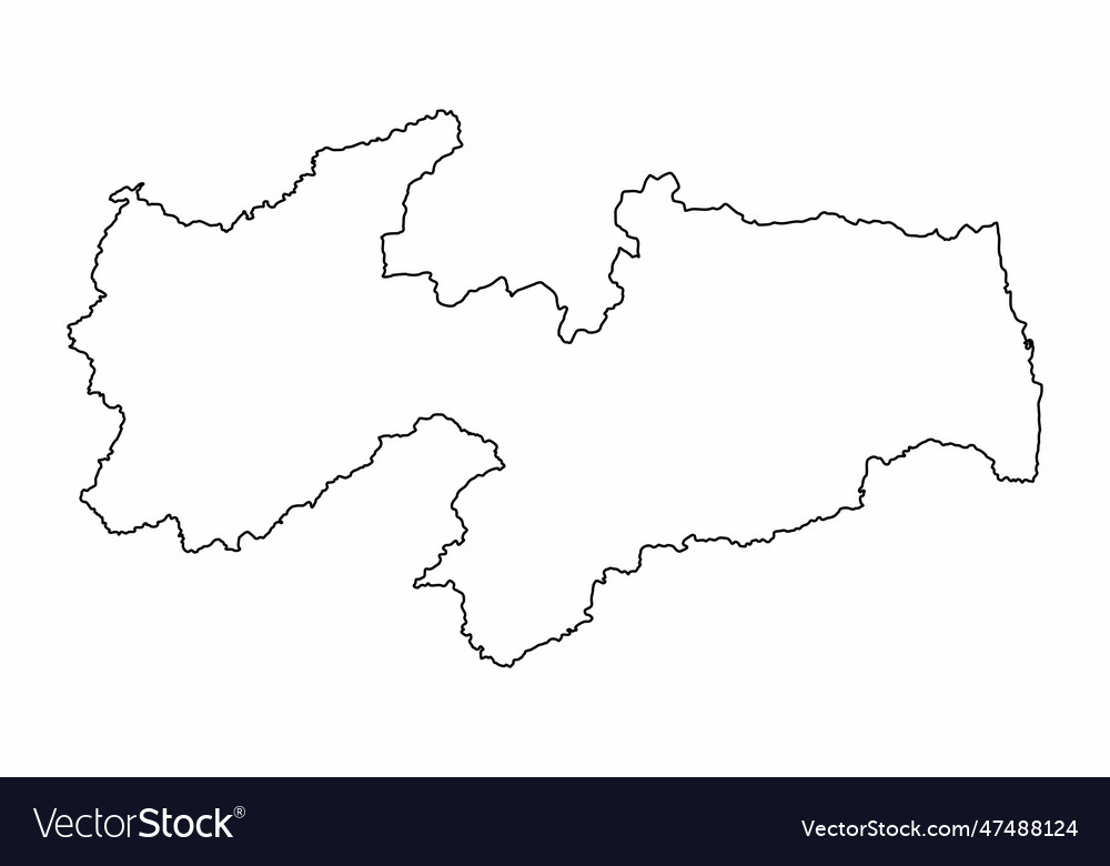 Paraiba outline map Royalty Free Vector Image - VectorStock