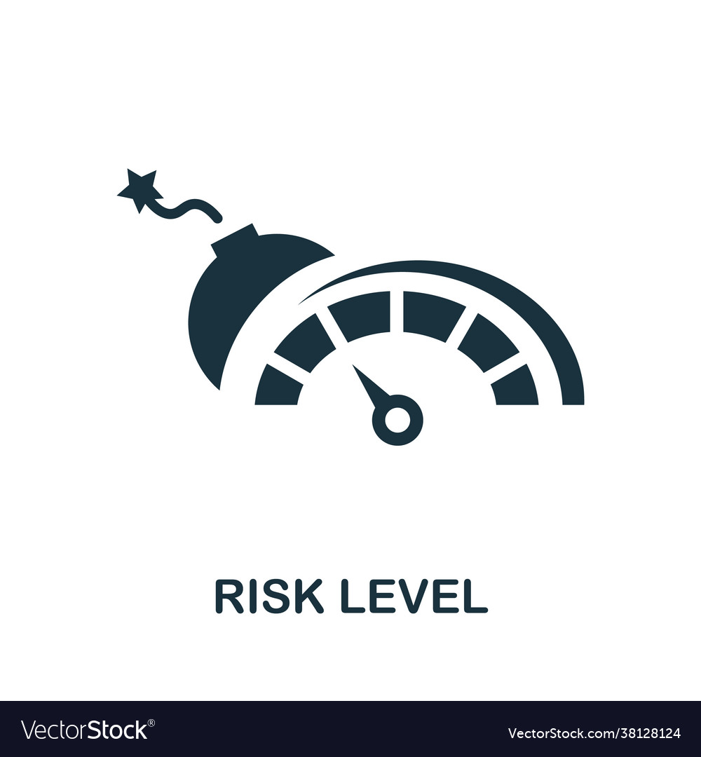 Risk level icon simple element from