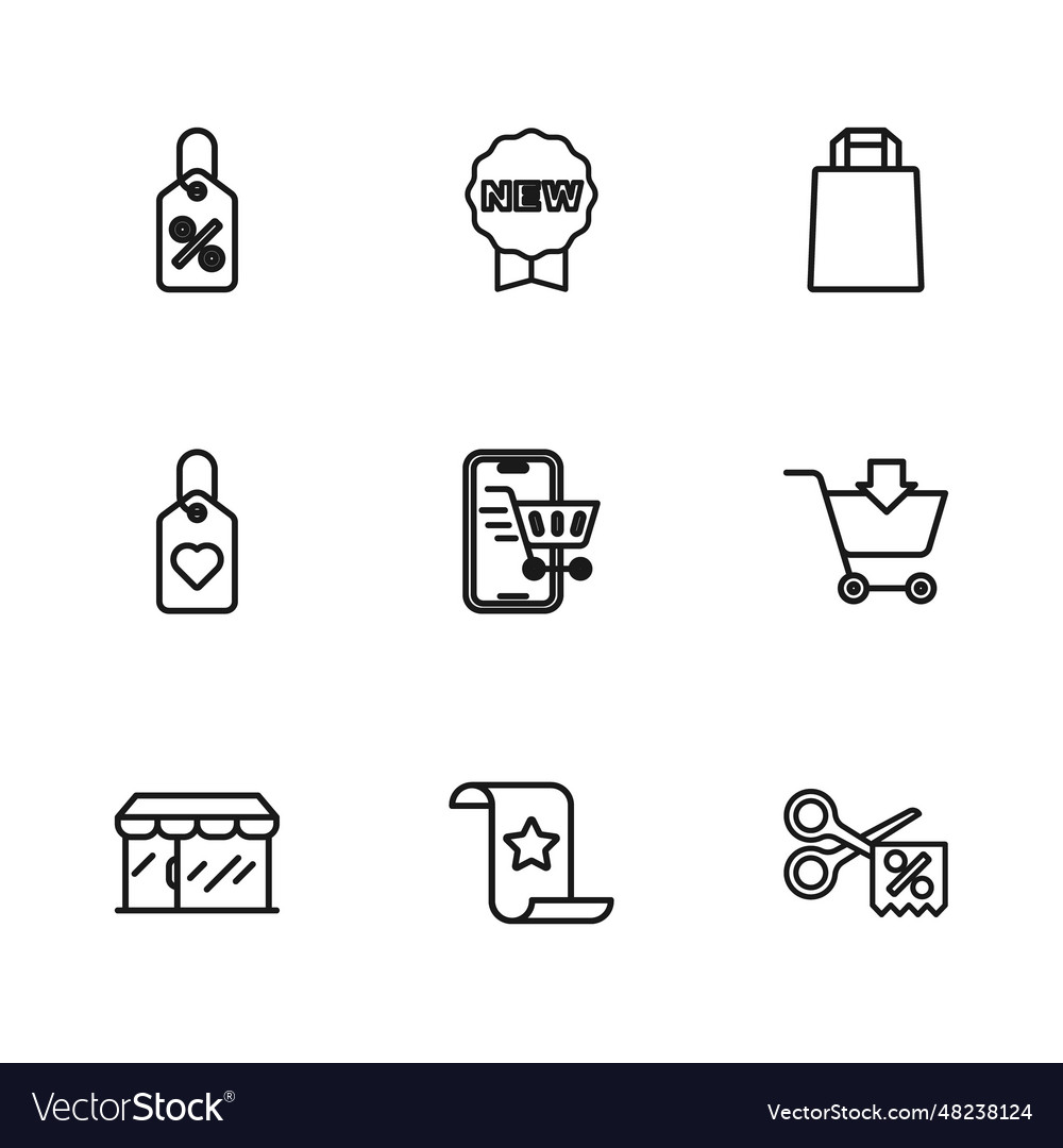 Set line paper check and financial add vector image Set line paper check and financial add