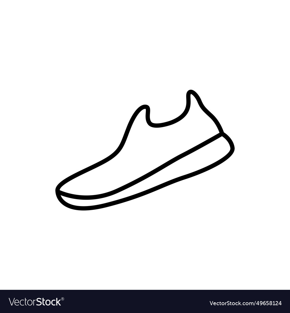 Sneaker line logo icon image Royalty Free Vector Image