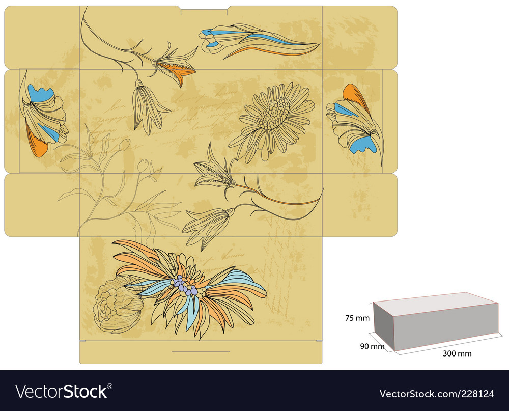 Template for decorative box