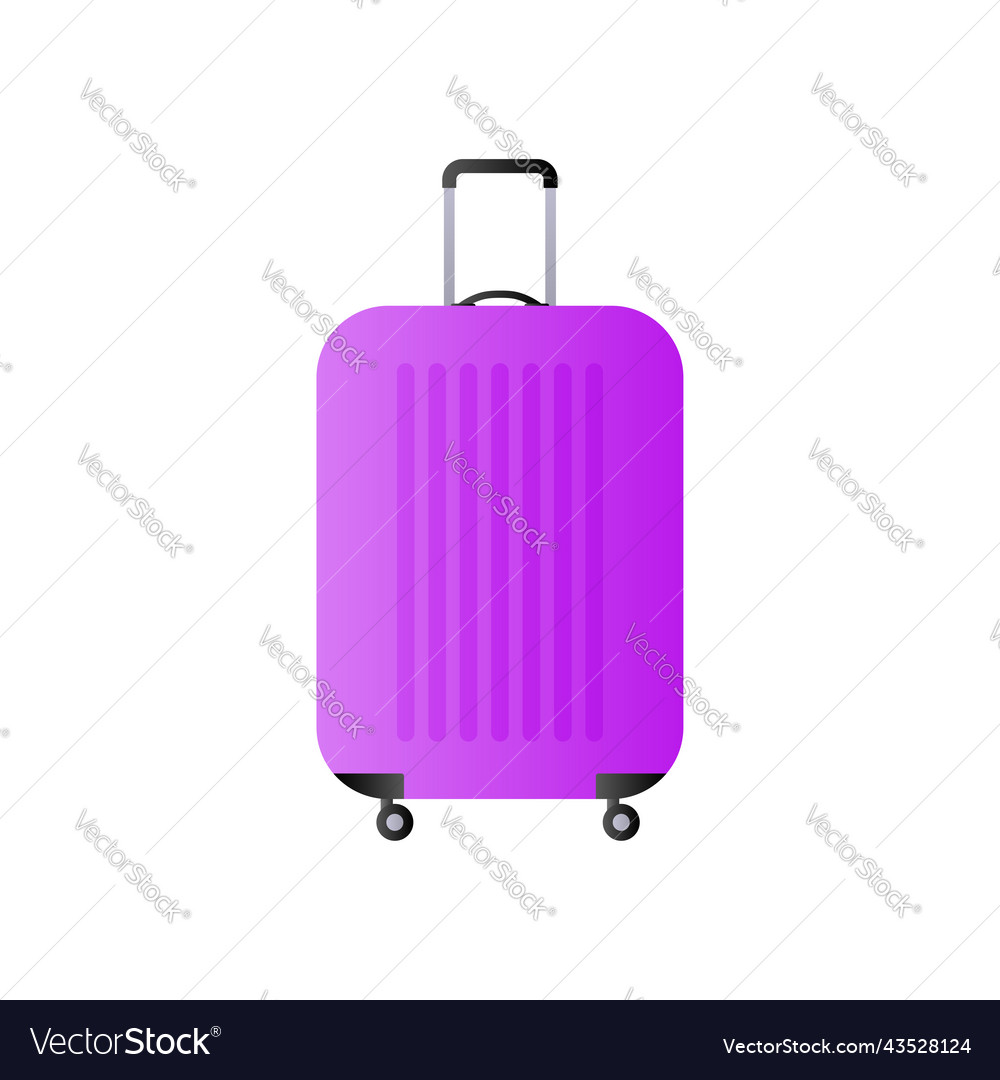 Travel suitcase isolated on white background vector image Travel suitcase isolated on white background