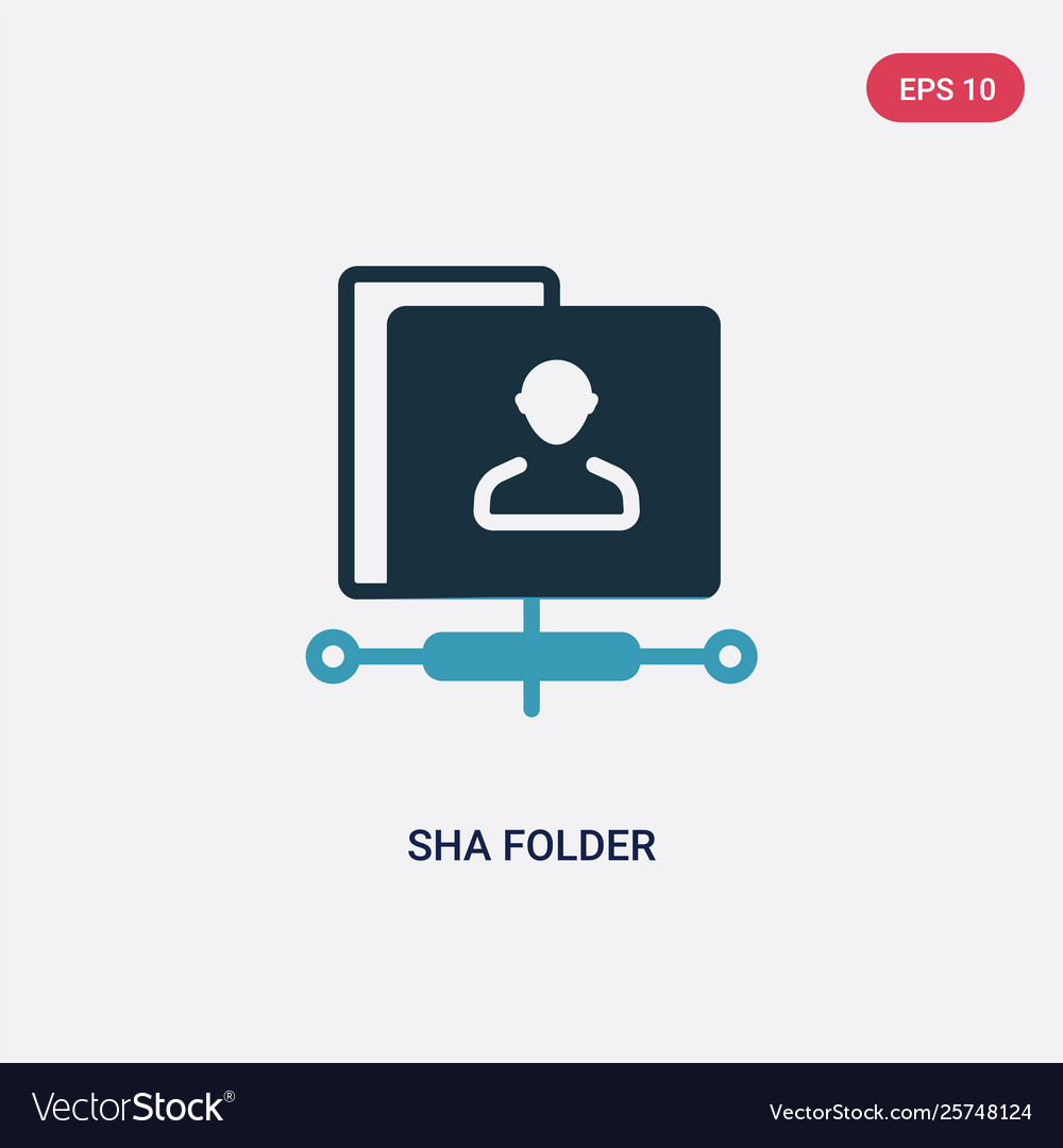 Two color sha folder icon from search engine vector image Two color sha folder icon from search engine