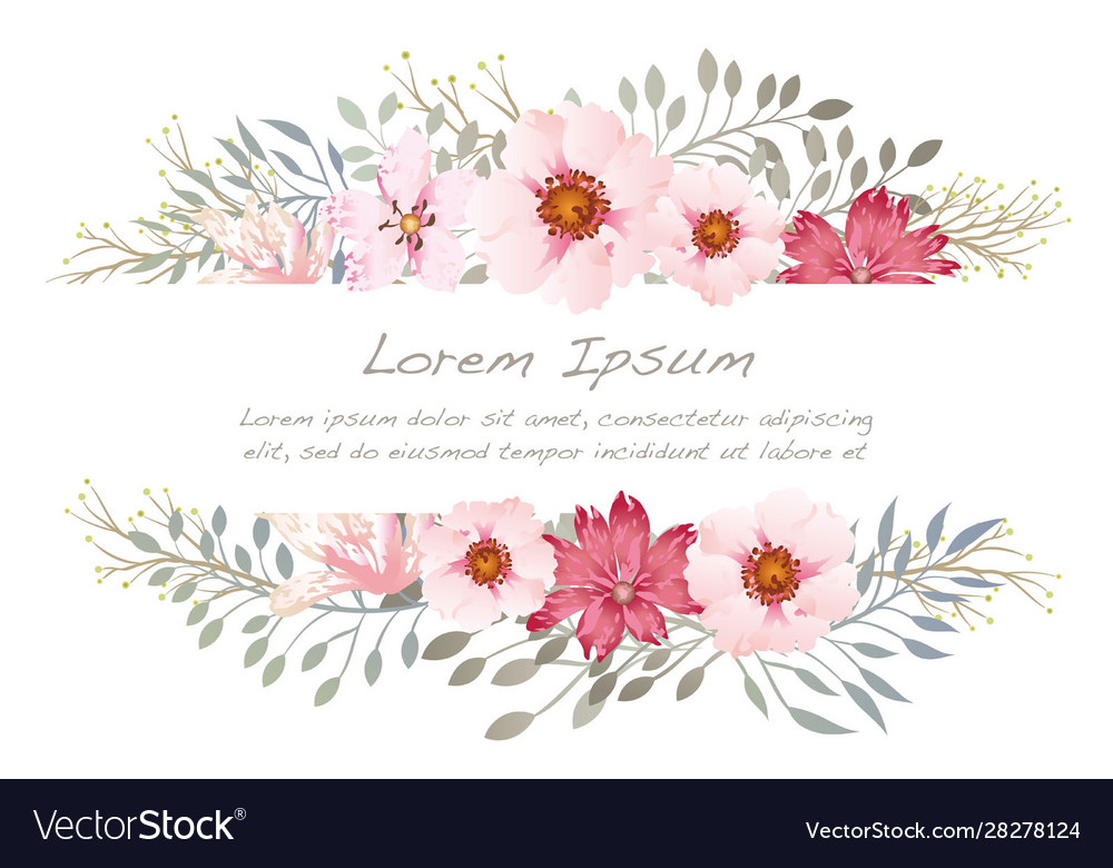 Watercolor Flower Background Royalty Free Vector Image