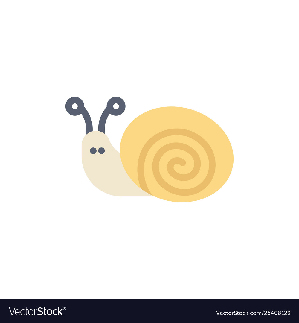 Bug easter snail spring flat color icon