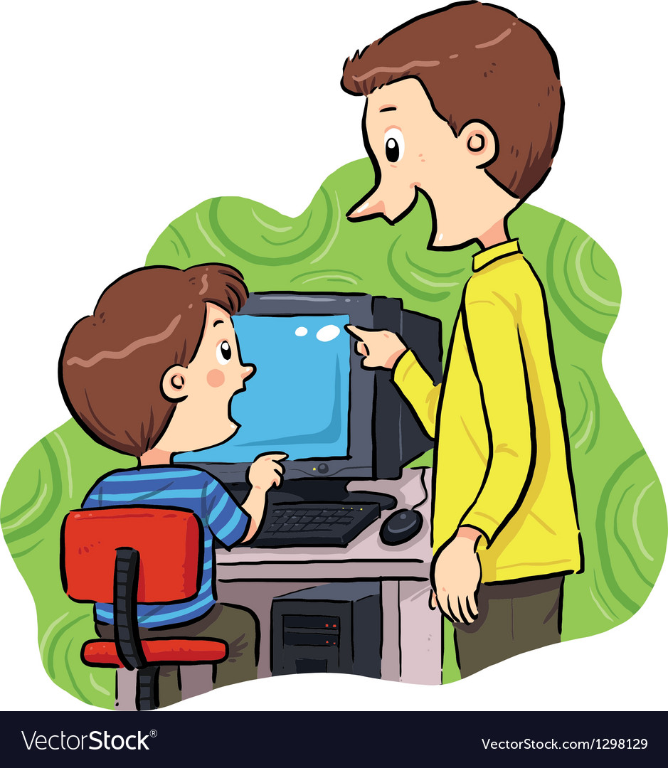 computer training cartoon