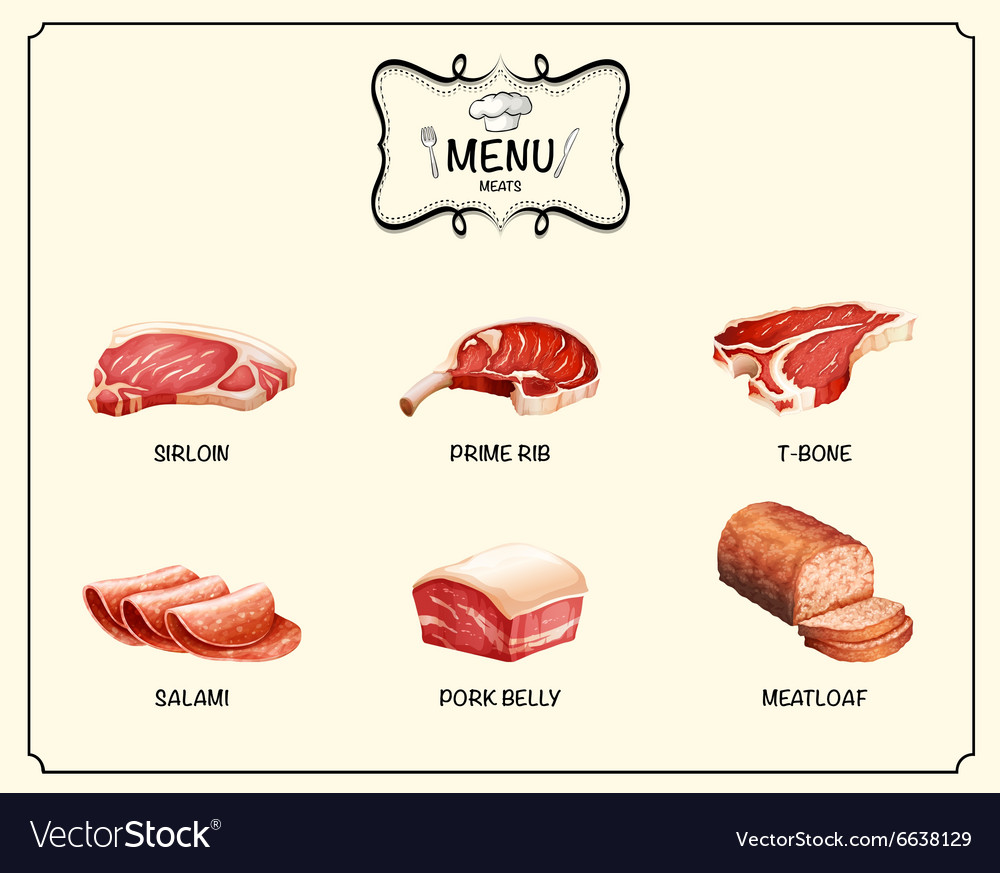 different-kind-of-meat-products-royalty-free-vector-image