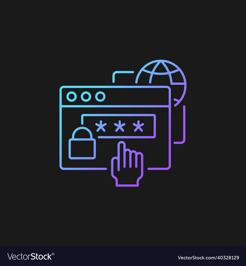 Digital foundation skills gradient icon for dark